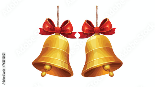 Christmas bells icon. Vector illustration. flat vector
