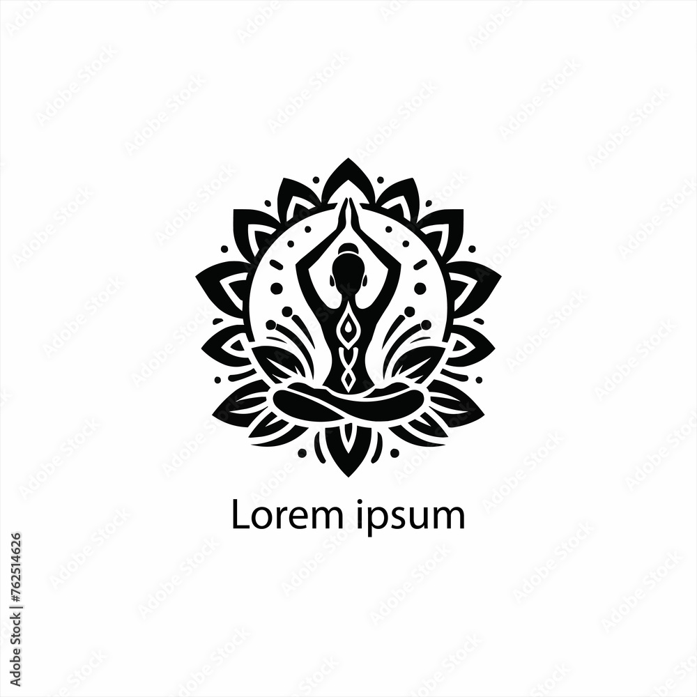 Obraz premium a yoga logo design