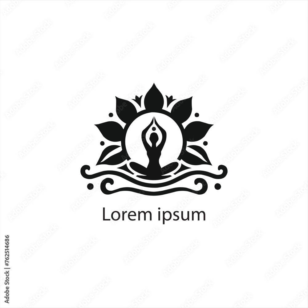 Obraz premium a yoga logo design