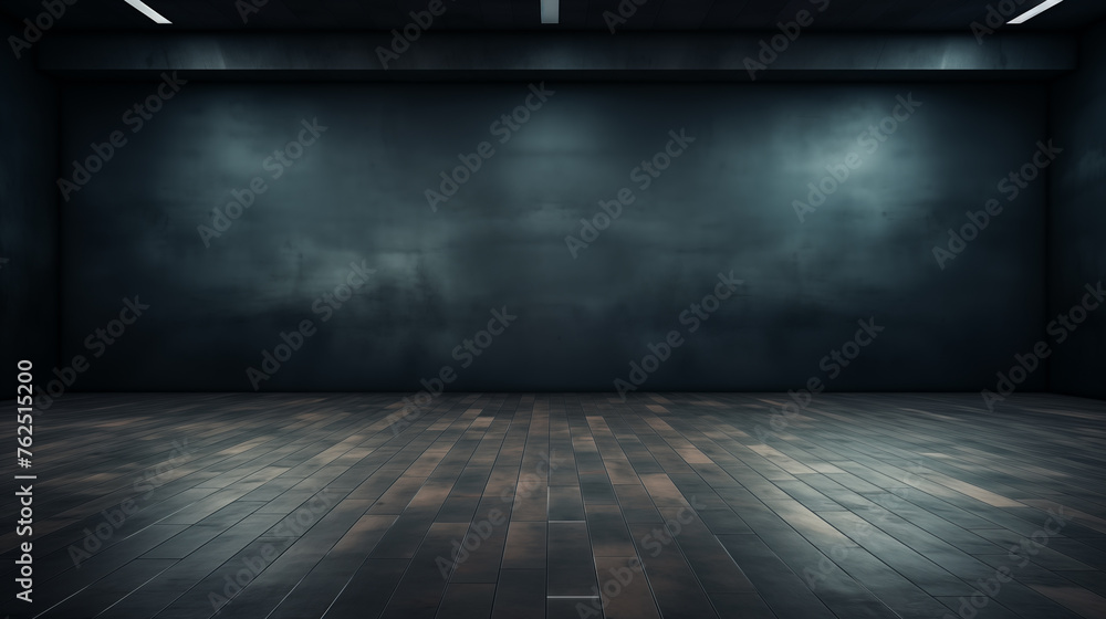 Dark grey gradient background spotlight on empty studio room. Empty dark abstract cement wall and studio room with smoke float up interior texture for display products wall background. Dark grey gradient background spotlight on empty studio room. Empty dark abstract cement wall and studio room with smoke float up interior texture for display products wall background.
