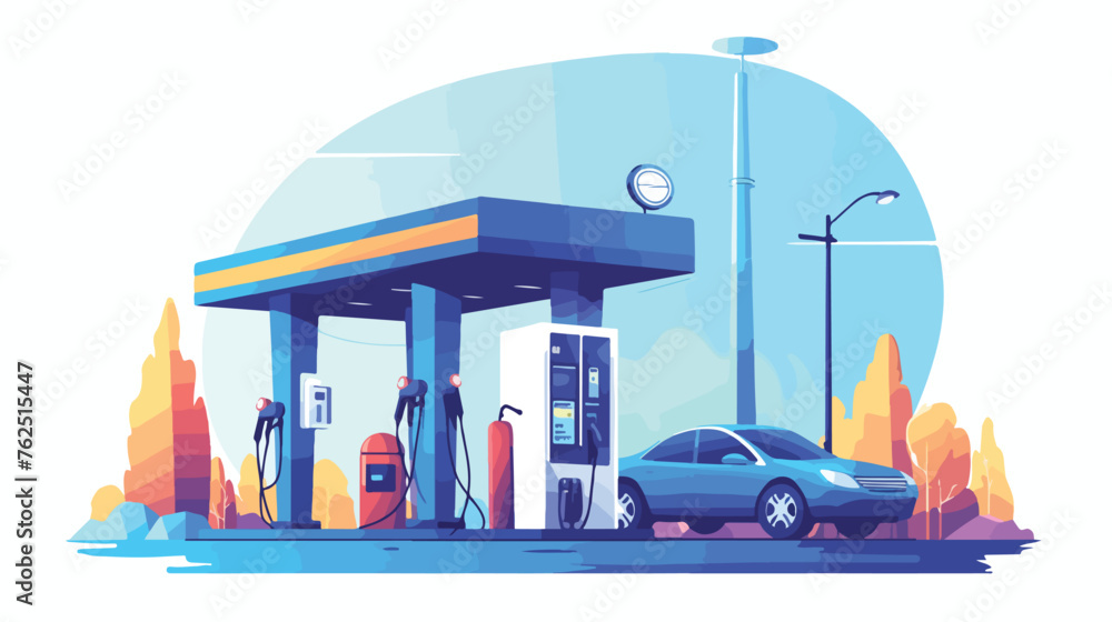 Gasoline pump nozzle design Gas energy fuel technol - obrazy, fototapety, plakaty 