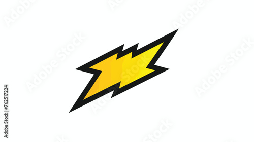 Lighting. Flash icon isolated on white background.