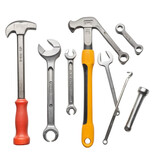 a hammer screwdriver wrench on Isolated transparent background png. generated with AI