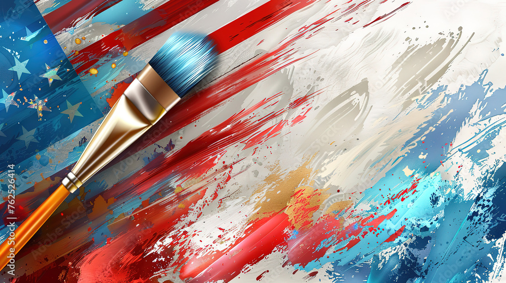 Obraz premium Attractive Watercolor labor day (usa) concept