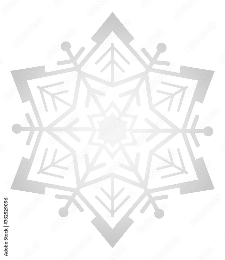 Geometric snowflake. Winter holiday decoration. Snow element Geometric snowflake. Winter holiday decoration. Snow element