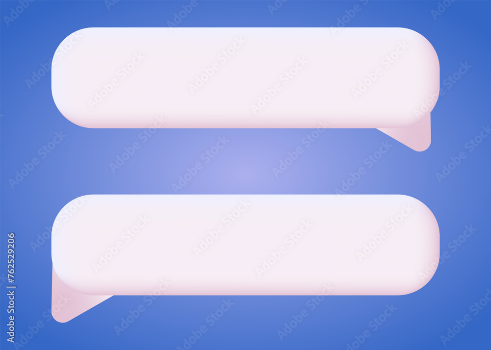 Obraz premium 3d white speech bubble, social media chat message icon. Empty text bubble, comment, dialogue balloon