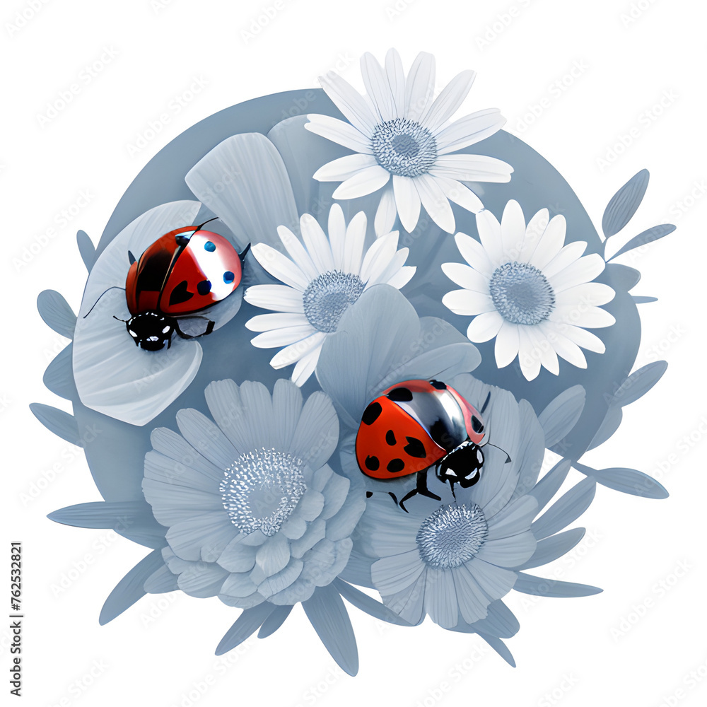 Obraz premium ladybug on daisy