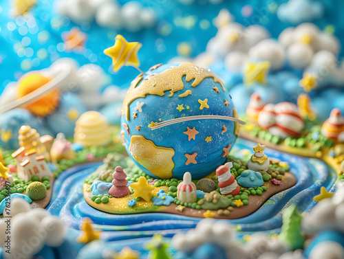 Fantasy Candy Land Globe with Sweet Decorations