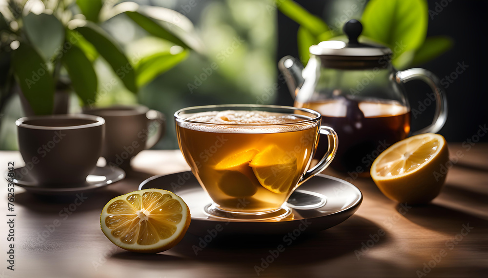 a cup of ginger tea with lemon, morning tea to tone up, healthy eating and natural drinks, a cup of ginger tea with lemon, morning tea to tone up, healthy eating and natural drinks,