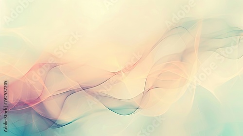 Abstract image of a minimalistic background. Curved and sloppy black lines and gradient  smooth transition  movement  dynamics on a white backdrop. Generative by AI