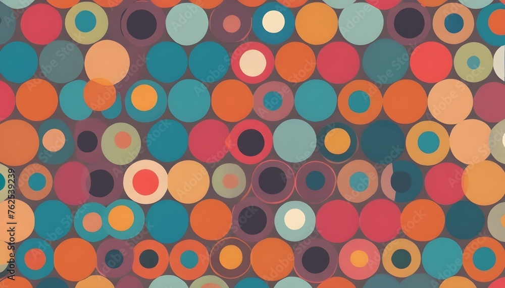 seamless retro pattern with circles