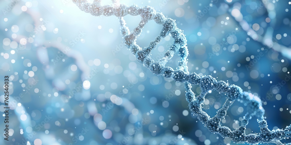 DNA strands, healthcare, artificial intelligence. DNA double helix, digital AI elements interweaving, AI and gene research DNA strands, healthcare, artificial intelligence. DNA double helix, digital AI elements interweaving, AI and gene research