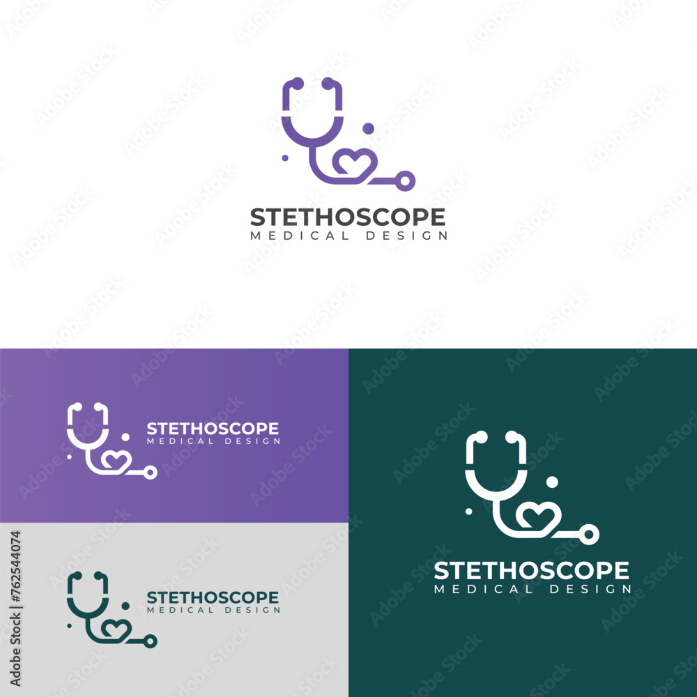 Creative stethoscope medical vector logo Health checkup tool. Creative stethoscope medical vector logo Health checkup tool.