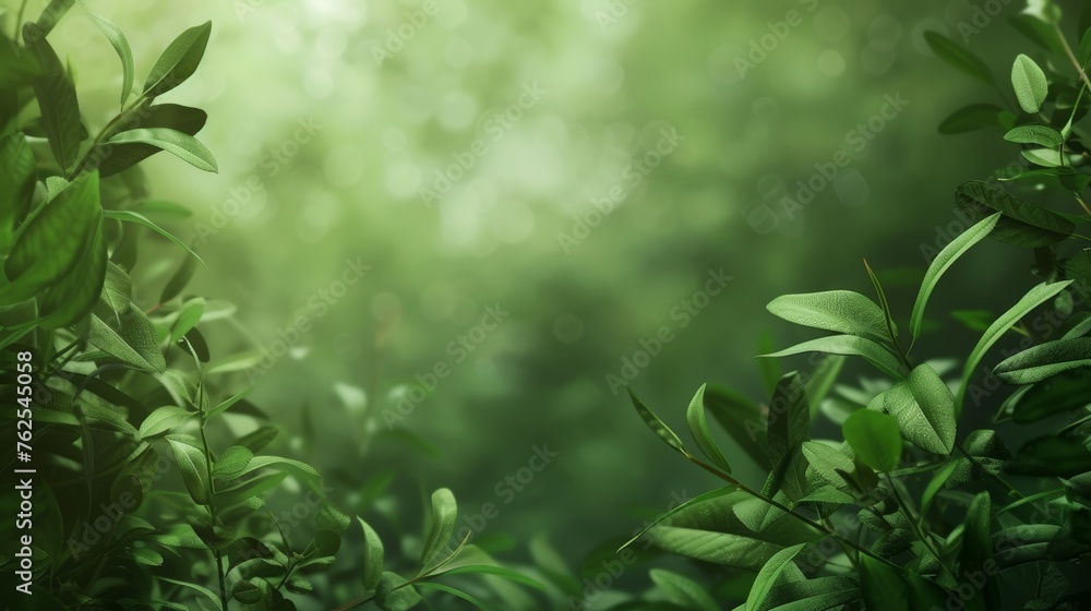 Vibrant Green Leaves Bathing in Soft Sunlight Through a Forest Canopy Vibrant Green Leaves Bathing in Soft Sunlight Through a Forest Canopy