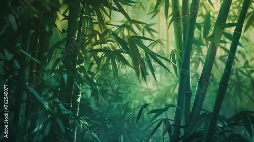 Bamboo Trees in a Forest