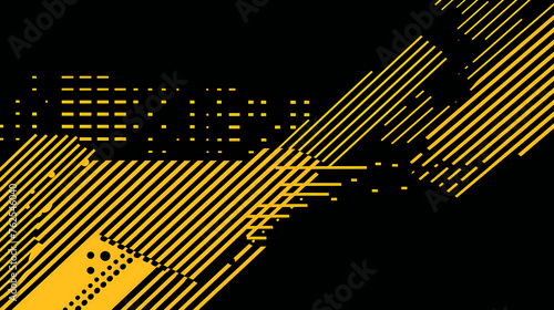 Black and yellow halftone background with grunge