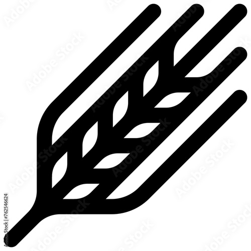 Barley. Editable stroke vector icon.
