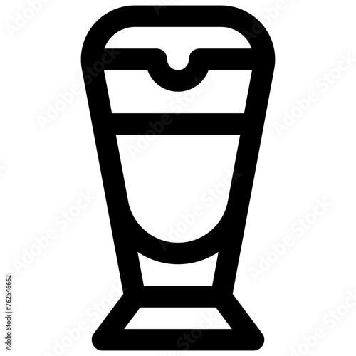 Pilsner glass. Editable stroke vector icon.
