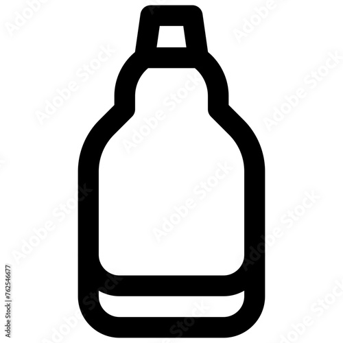 Steinie beer bottle. Editable stroke vector icon.

