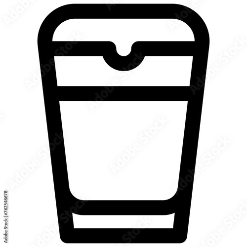 Shaker pint glass. Editable stroke vector icon.
