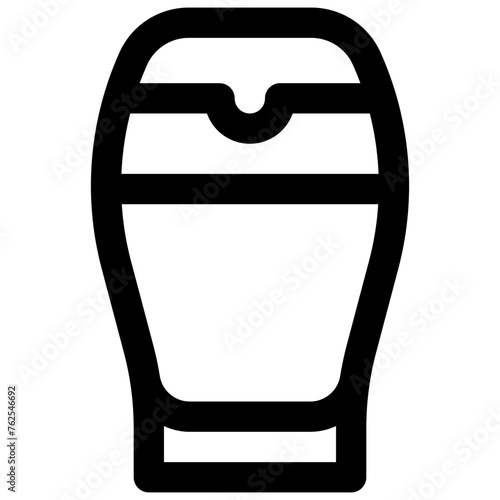 Tulip pint glass. Editable stroke vector icon.
