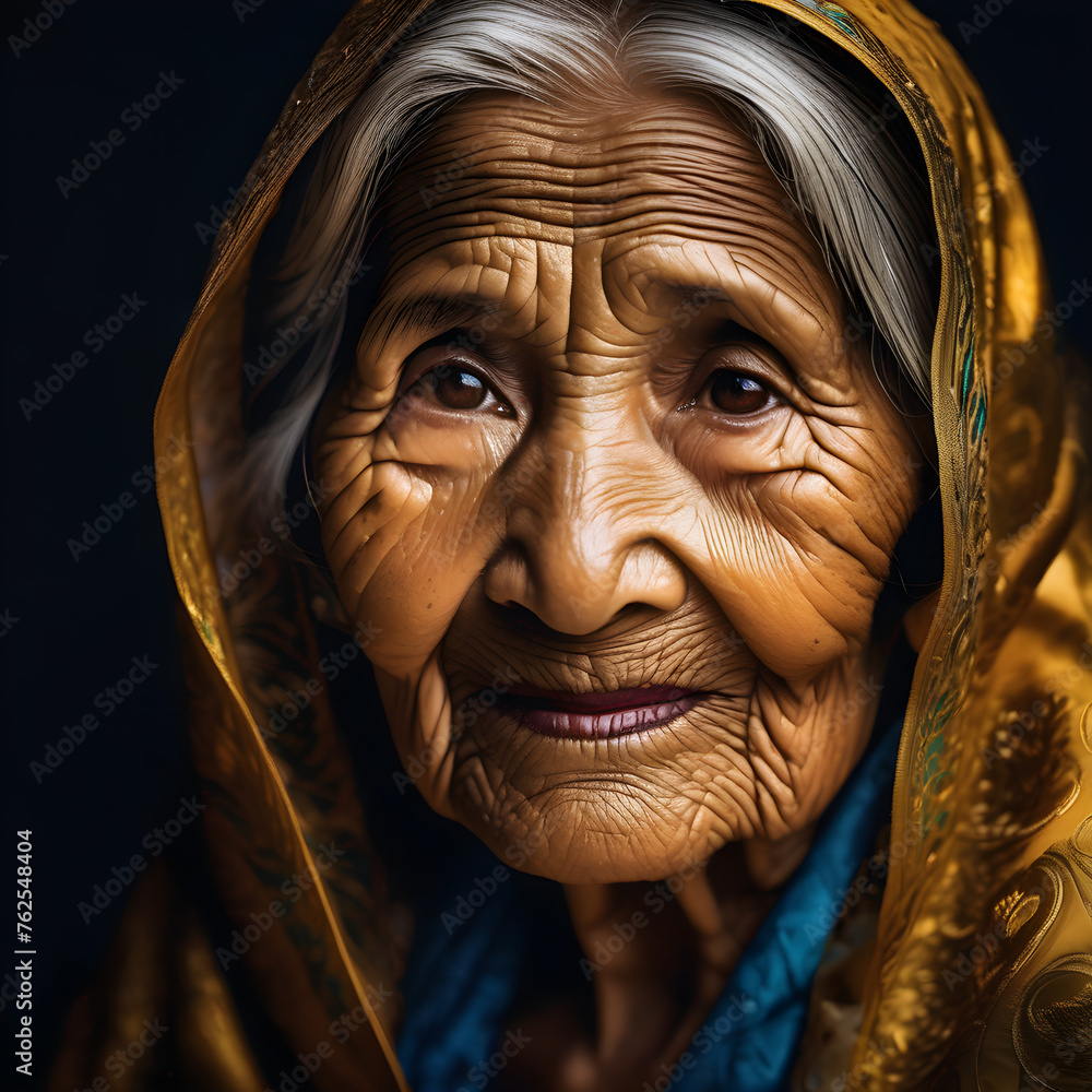 Serene Elegance in Traditional Attire Serene Elegance in Traditional Attire