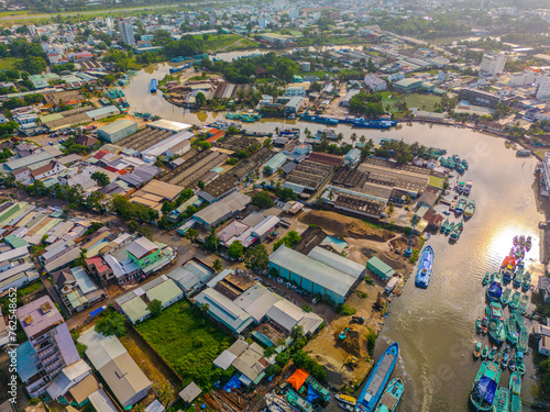 Golden Hour Over the Waterways of Phu Quoc  Vietnam