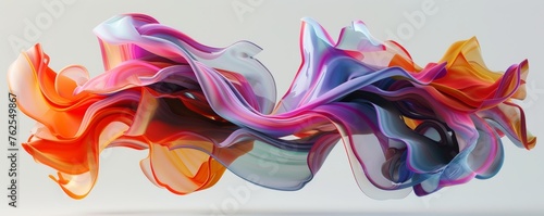 Colorful Abstract Sculpture Display Featuring Swirls and Flowing Shapes on a Light Background