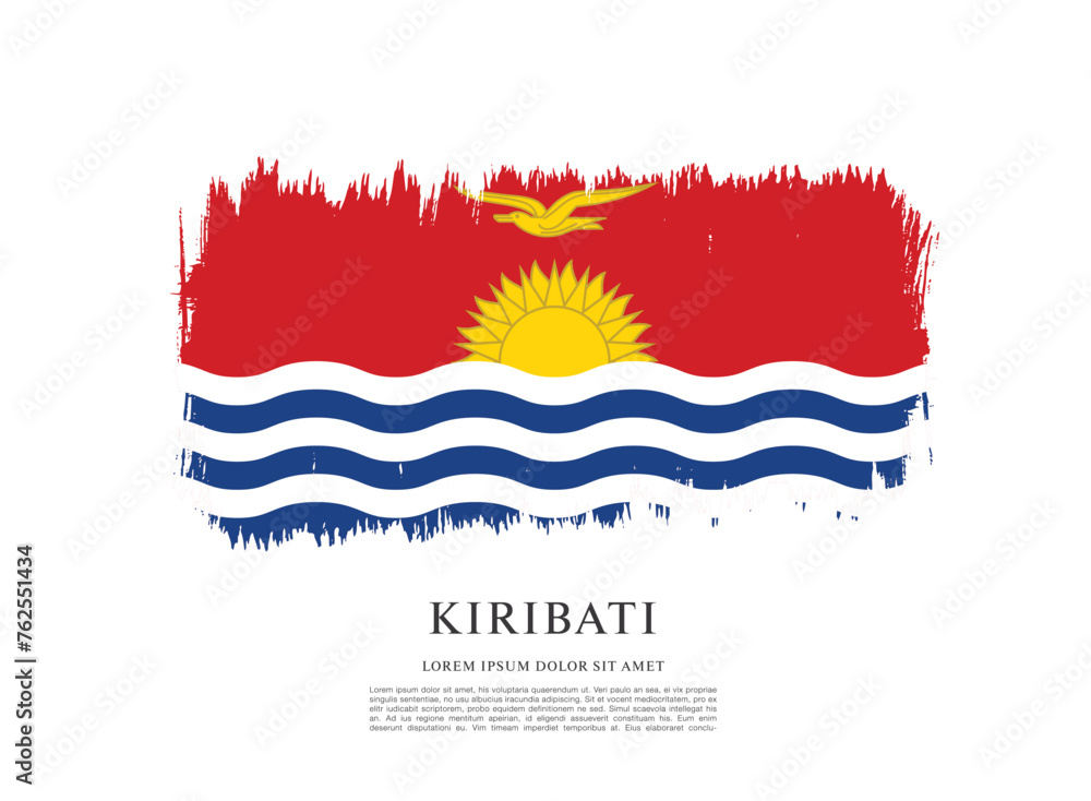 Flag of Kiribati, vector illustration Flag of Kiribati, vector illustration