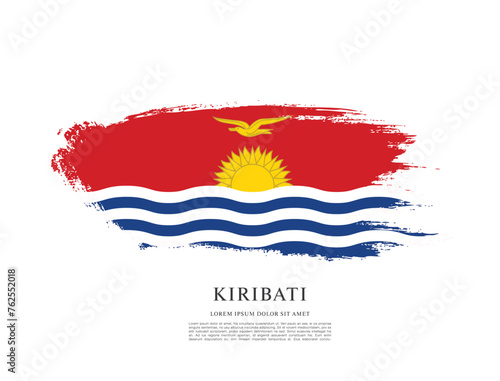Flag of Kiribati  vector illustration