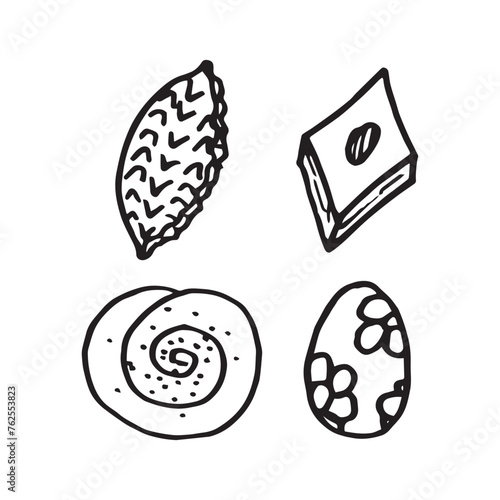 vector set illustration of delicious for Novruz