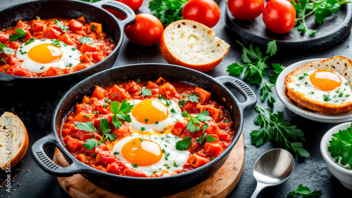 Shakshuka  in the style of food photography