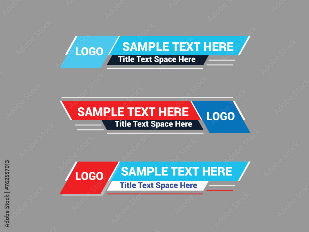Lower Third Sleek Serenity Series blue and red. Lower Third Sleek Serenity Series blue and red.