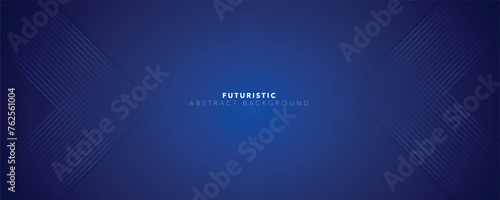 Abstract futuristic dark background with glowing blue green geometric lines design. Modern shiny blue geometric pattern with rectangular line pattern. Horizontal banner template overlay layer