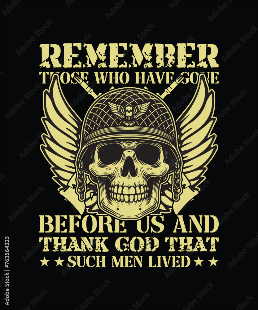 Fototapeta premium Happy Memorial day T shirt design
