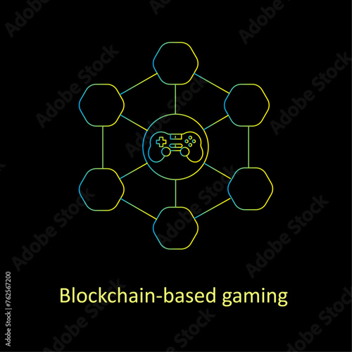 Blockchain-Based Gaming: Blockchain Gaming Icon - Play & Earn in a New Era.