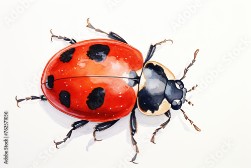 Ladybug clip art. Watercolor animal illustration. © britaseifert