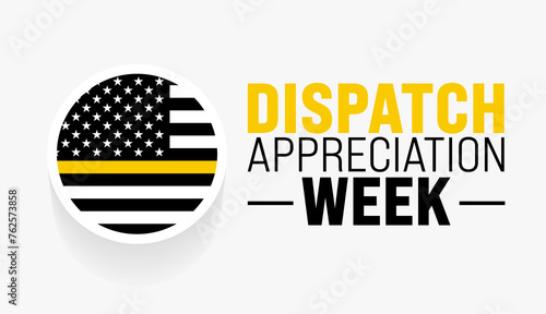 dispatcher appreciation week or Public Safety Telecommunicators Week background design template.
