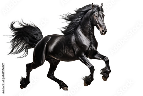 Powerful Stallion Rearing Dramatically Isolated on Transparent Background PNG format © Artimas 