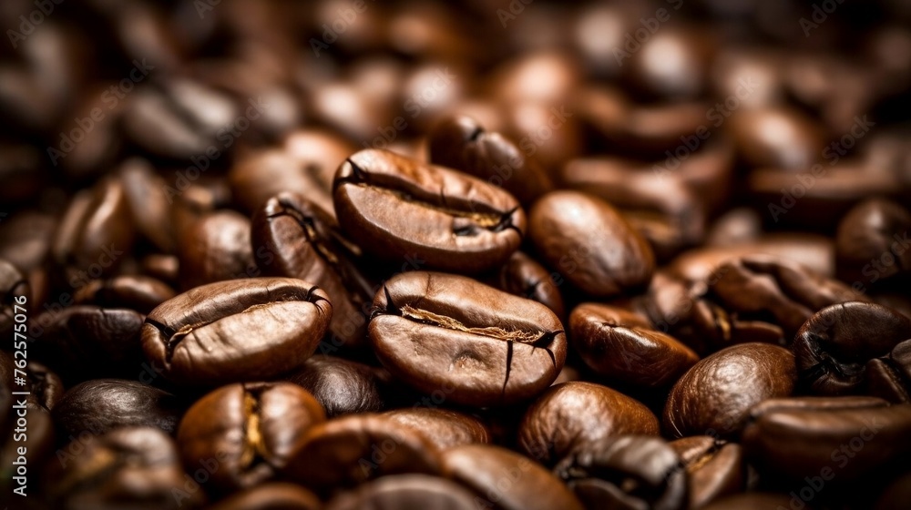 Close-up of several coffee beans on a dark background
Close-up of several coffee beans on a dark background