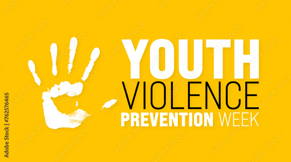 April is National Youth Violence Prevention Week background template. Holiday concept. use to background, banner, placard, card, and poster design template with text inscription and standard color.