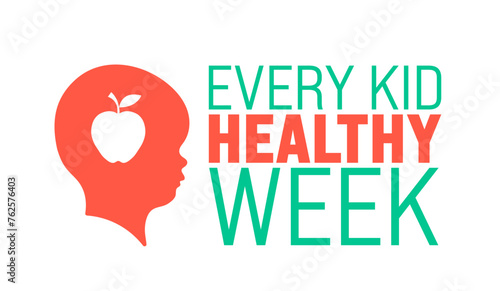 April is Every Kid Healthy Week background template. Holiday concept. use to background, banner, placard, card, and poster design template with text inscription and standard color. vector illustration