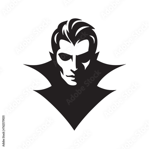 Dracula silhouette: Dracula Vector Silhouette Embodying the Mystery and Allure of Count , dracula black illustration