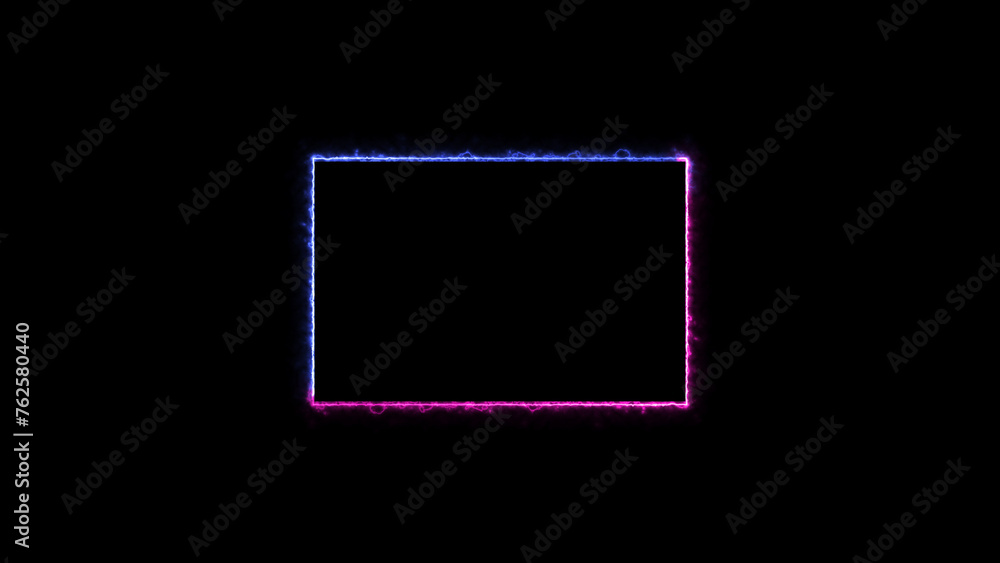 Abstract glowing neon line rectangle frame background illustration. Abstract glowing neon line rectangle frame background illustration.