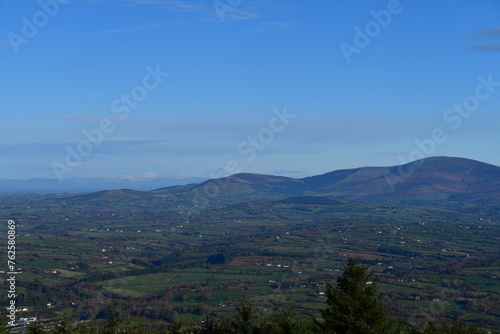 View of the Blackstairs mountains from Brandon Hill, Co. Kilkenny, Ireland
