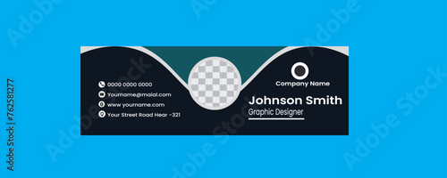 Elegant Corporate Minimal email signature Flat Mail template or email footer and personal Business Mobile Corporate EMAIL signature design