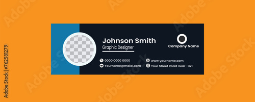 Elegant Corporate Minimal email signature Flat Mail template or email footer and personal Business Mobile Corporate EMAIL signature design