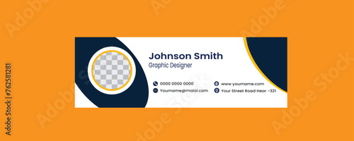 Elegant Corporate Minimal email signature Flat Mail template or email footer and personal Business Mobile Corporate EMAIL signature design