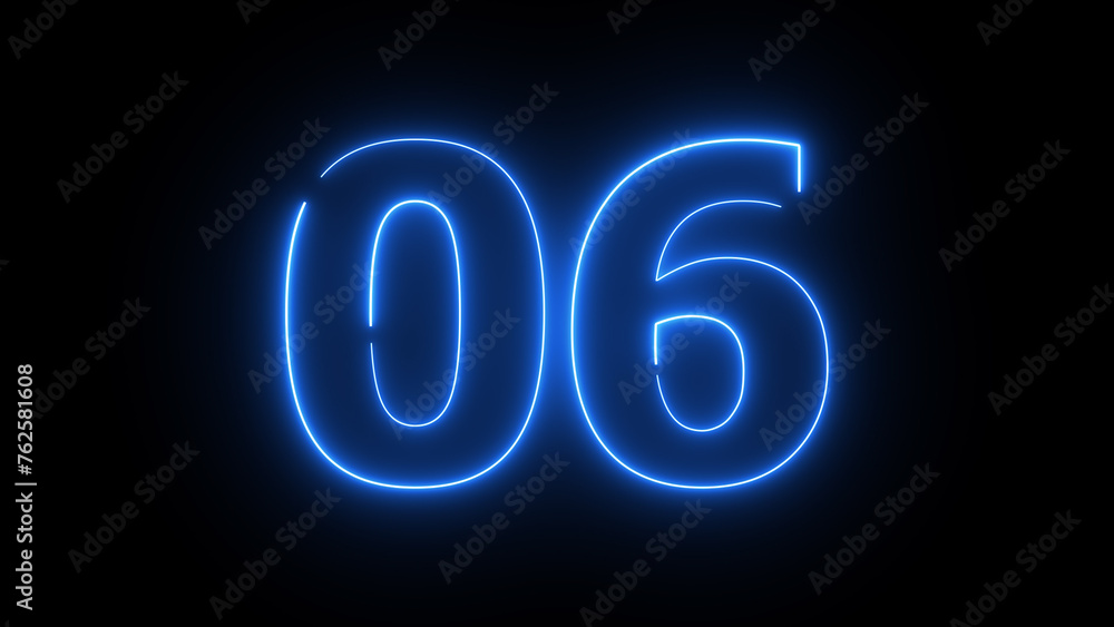 Abstract neon business countdown number 4k illustration. Abstract neon business countdown number 4k illustration.