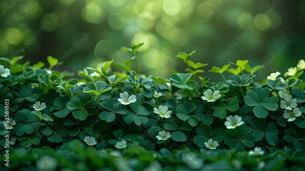 Green and festive St. Patrick's Day backdrop with Irish symbols. Green and festive St. Patrick's Day backdrop with Irish symbols.